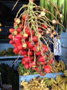 Local fruit shop. Fresh tropical fruits are easily available in the local market