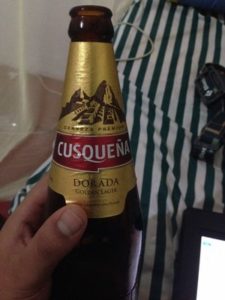 Cusqueña, a famous lager beer from Peru.