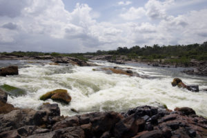 Rapids at the confluence of the Rio Iriri and Rio Xingu.