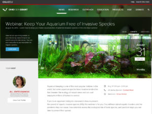 Webinar: Keep Your Aquarium Free of Invasive Species - Ohio Sea Grant