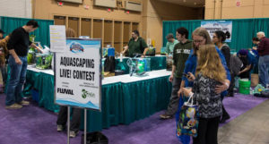 The 2014 Aquascaping Live! competition was very busy as entrants worked to complete their aquascapes during the show.