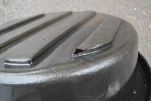This old shallow liner had bottom damage - a perfect candidate for further modification and experimentation!