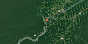 Google Earth image showing the site for the São Luiz do Tapajós dam.