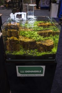 The JBJ booth featured Dennerle's 'Scaper' series tanks and accessories as well as Shrimp King foods