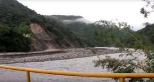 After an overnight rain, Colombia's rivers are swollen and muddy, hardly ideal for tropical freshwater snorkeling and underwater footage.