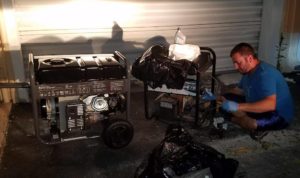 Jonny Ugalde helping Hydra Aquatics repair one of their 3 generators - the new one in front was loaned to Hydra by another hobbyist when the original generator started to act up.