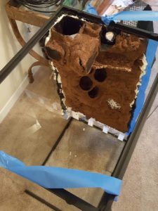 The background, shown in position. Note that the fan remains accessible via the opening at the top of the ductwork (this is actually sealed by the glass lid once in place, but allows for the fan to be serviced or replaced if it fails).