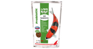 sera's new Koi All Seasons Probiotic, shown here in the 500 gram / 1.1 lb. packaging.