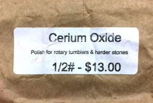 Cerium oxide powder.