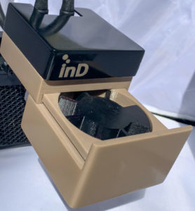 The unit slides apart for stocking and cleaning.